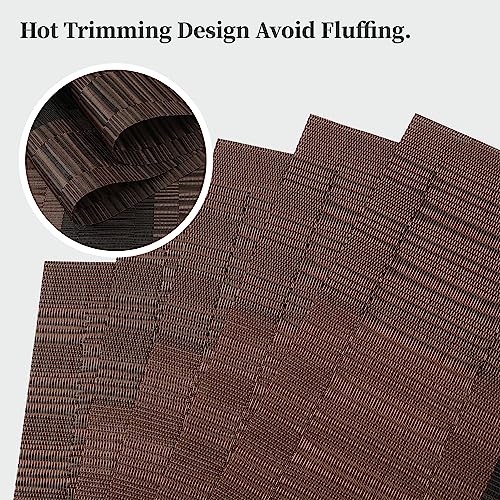 Brown with Black Striped Placemats Set of 8 (8 Count)