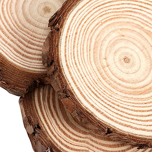 50 PCS 3.5 4 Inches Natural Wood Slices (50 Count)