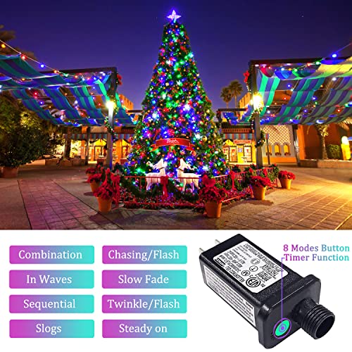 300 LED Multicolor Christmas Tree Lights Plug in