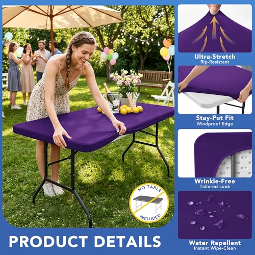 Spandex 6ft Table Cover Fitted (6 Count)