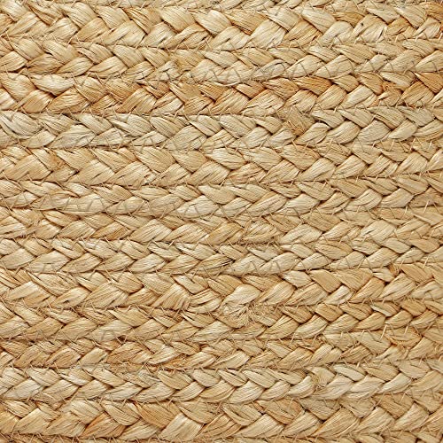Jute Circular Low Pouf Ottoman