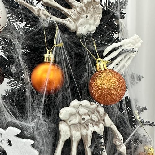 24ct Orange Christmas Ball Ornaments for Tree Decorations (24 Count)