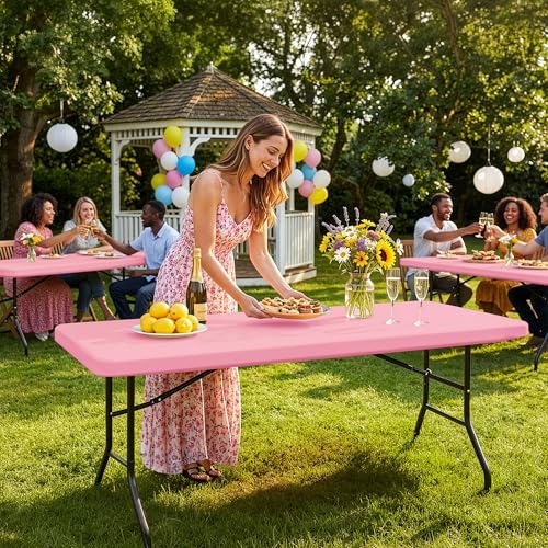 Fitted Tablecloth for 8 Foot Rectangle Tables (6 Count)
