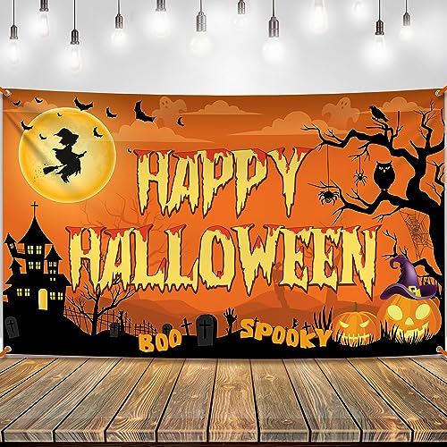 Spooky Happy Halloween Banner 72x44 Inch