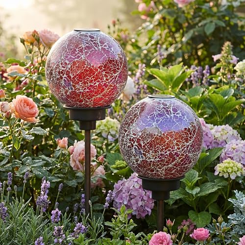 Sunnydaze Solar Gazing Ball for Garden