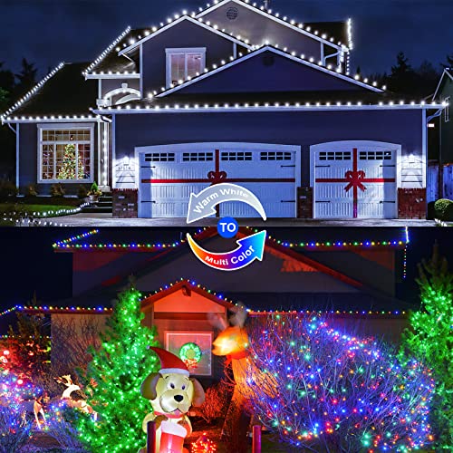 2 Pack Solar Christmas Lights Outdoor Waterproof (66 Foot)