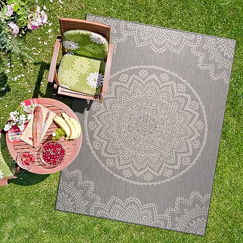 Outdoor Rug 9x12 Modern Area Rugs for Large Indoor and Outdoor Patios and Porches