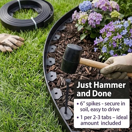 1.5" x40' Landscape Edging Kit with 40 Spikes