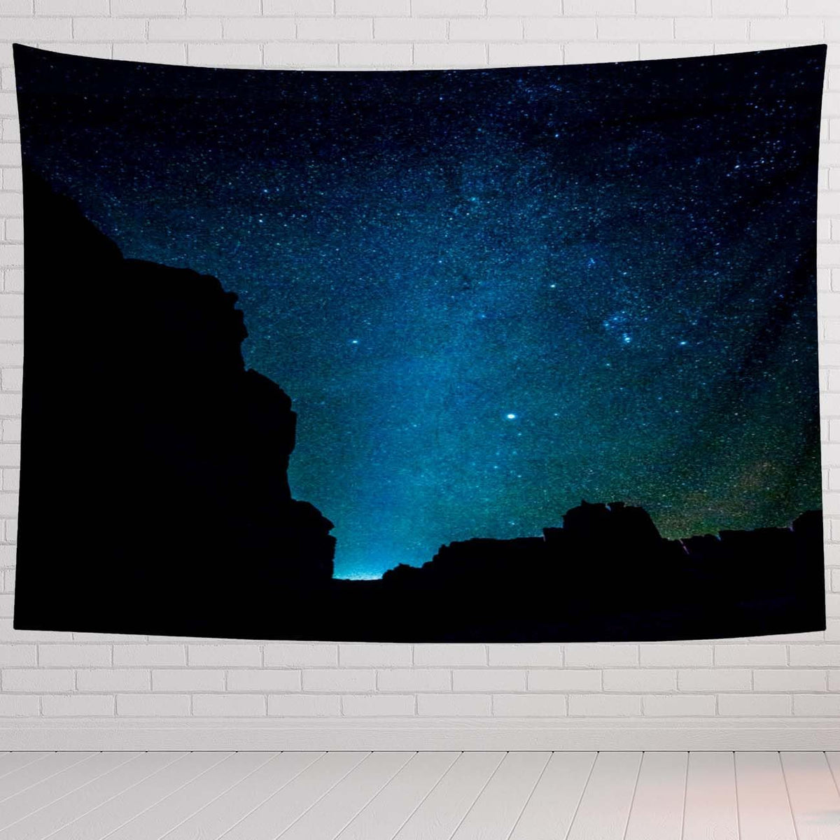 Galaxy Tapestry For Bedroom Milky Way The Starry Sky Over The Mountains In The Arches National Park Utah Tapestries Wall Hanging For Living Room Dorm Office 60×50 In - HavenBliss Decor
