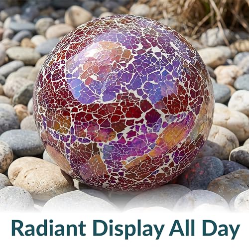 Sunnydaze 10" Mosaic Glass Gazing Ball for Garden (2 Count)