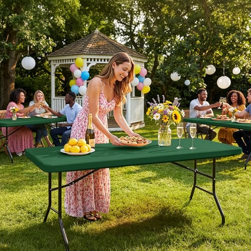Fitted Tablecloth for 8 Foot Rectangle Tables (6 Count)