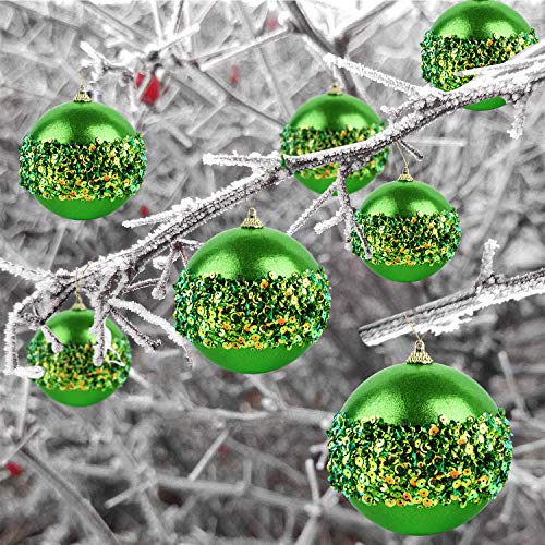 4pc Green Christmas Ball Ornaments (4 Count)