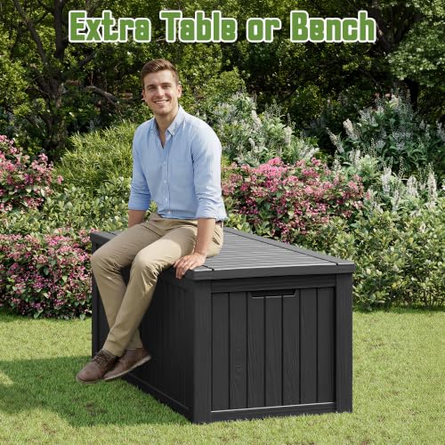 220 Gallon Outdoor Storage Box Waterproof Deck Box for Patio
