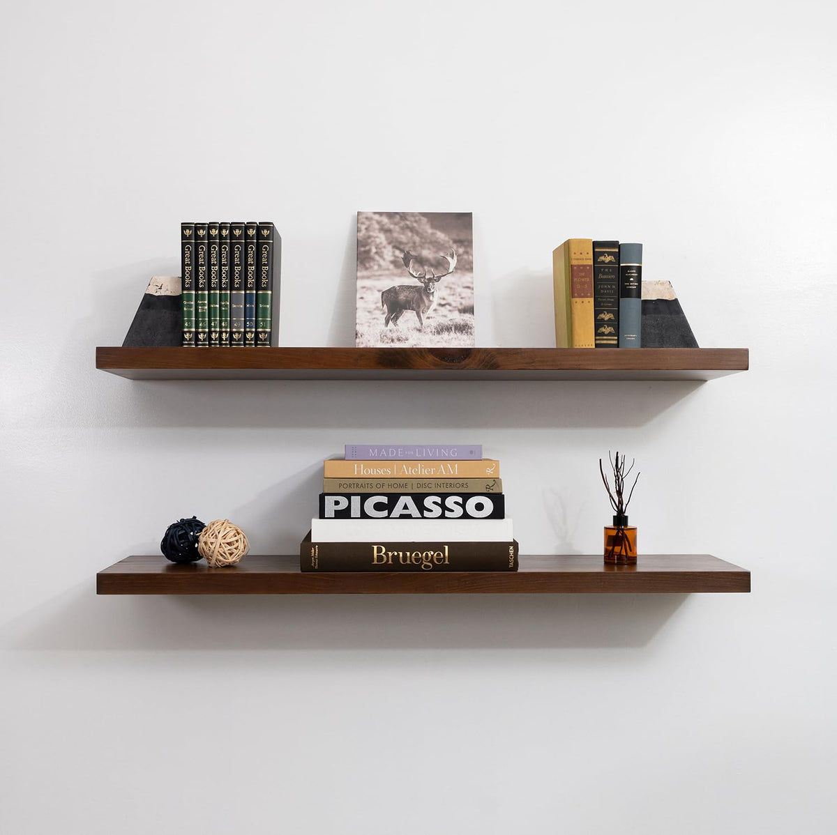 URBANDI Rustic Floating Shelves (2 Shelves)