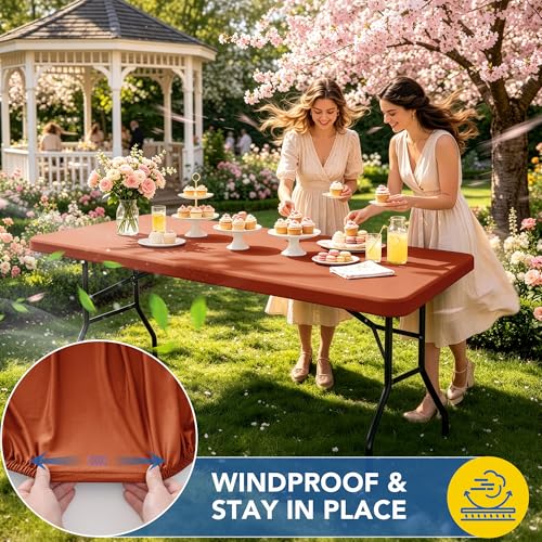 Fitted Tablecloth for 6 Foot Rectangle Tables (6 Count)