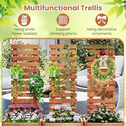 Raised Garden Bed with Trellis & Open (2 Count)