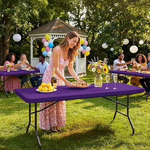 Spandex 6ft Table Cover Fitted (4 Count)