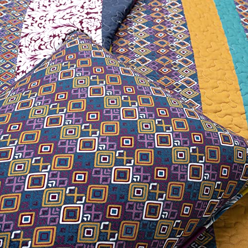 Boho Stripe Reversible Cotton Quilt 3