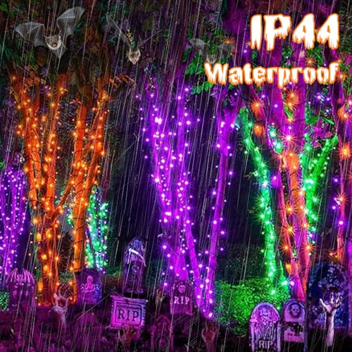 Halloween Orange Purple & Green Lights Decorations (50 Count)