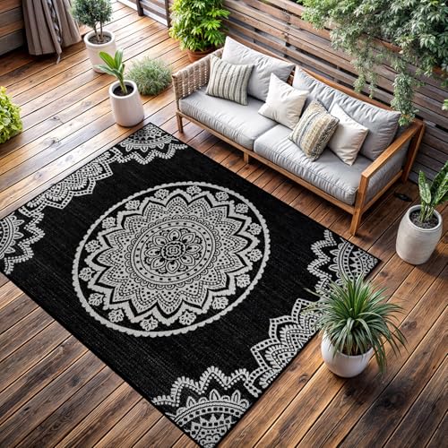 Outdoor Rug 6x9 Modern Area Rugs for Indoor and Outdoor Patios and Porches