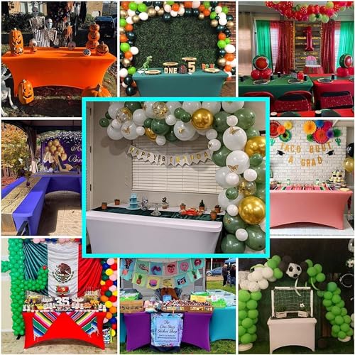 4FT Table Cloth for Rectangular Spandex Fuchsia Table Cover