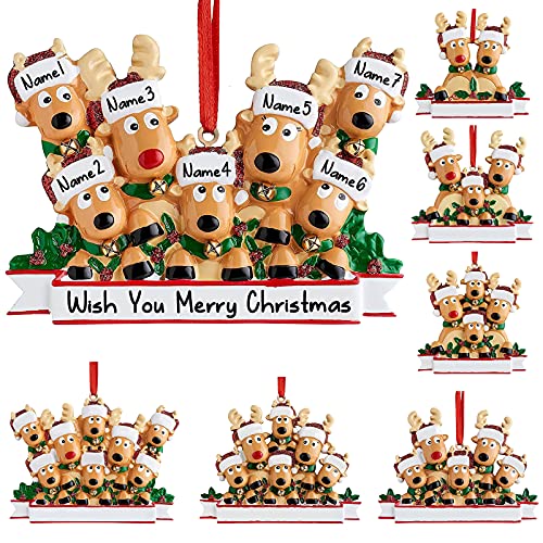 Personalized Deer Christmas Ornaments 2025 Family of 2