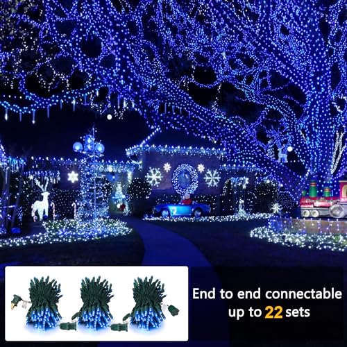 5MM Wide Angle Christmas Lights Blue