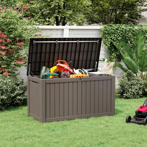 180 Gallon Outdoor Storage Box Waterproof Deck Box for Patio