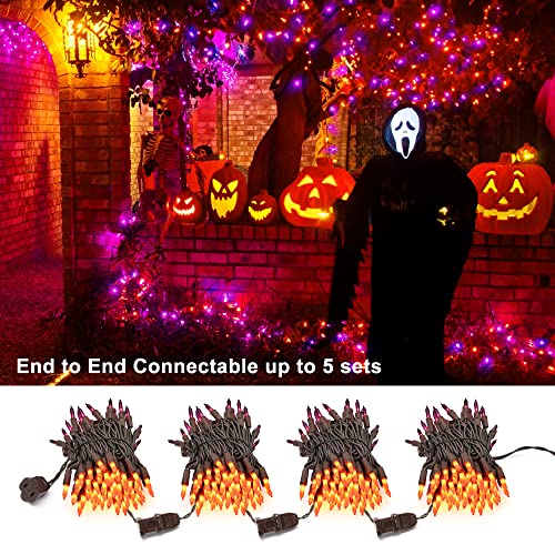 Purple Orange Incandescent Halloween Lights (100 Count)