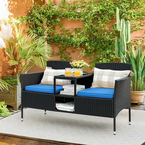Outdoor Furniture Patio Loveseat Wicker 2