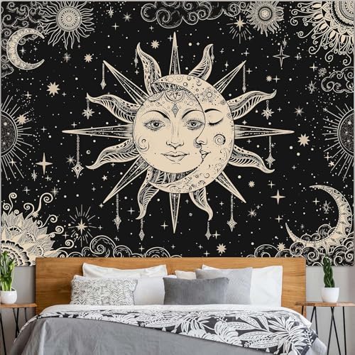 Sun and Moon Tapestry Mandala Wall Tapestry