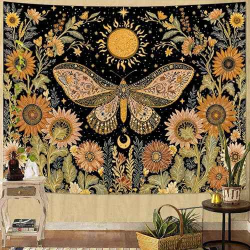 Celestial Moth Tapestry