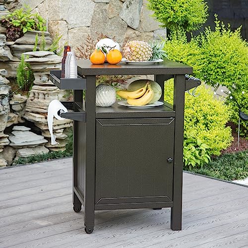 Domi Grill Carts Outdoor with Storage and Wheels