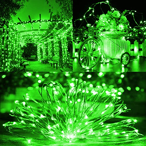 Green Solar String Lights Outdoor (2 Count)