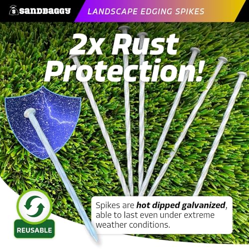 6 Inch Galvanized Landscape Edging Spikes (400 Count)