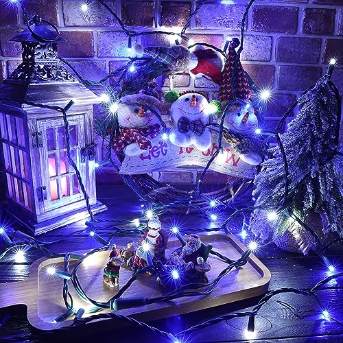 5MM Wide Angle Christmas Lights Blue & White