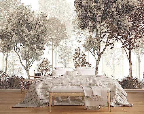 Vintage Forest Wallpaper Nature Wall Mural Wallpaper for Bedroom Living Room
