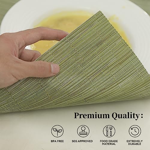 Pea Green Placemats Set of 8 (8 Count)