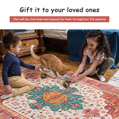 Ultra Thin Washable Pink Area Rug