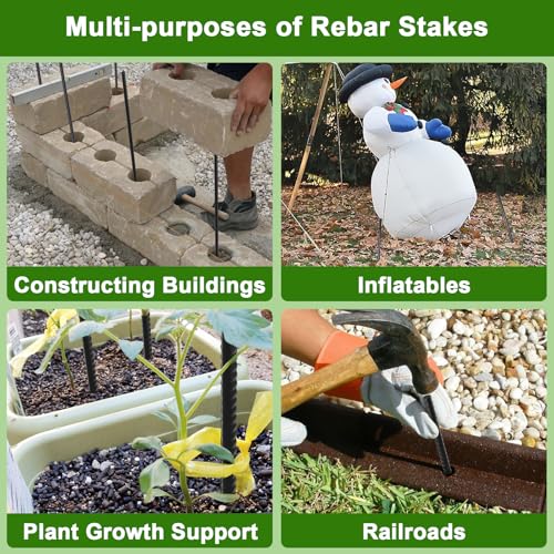Straight Rebar Stakes 24 Inch 1 (20 Count)