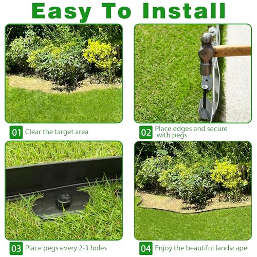 Landscape Edging Border 33 FT 2 Inch Tall with 60 Spikes