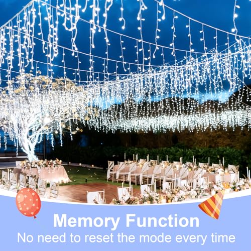 Icicle Lights for Outside (33 Foot)