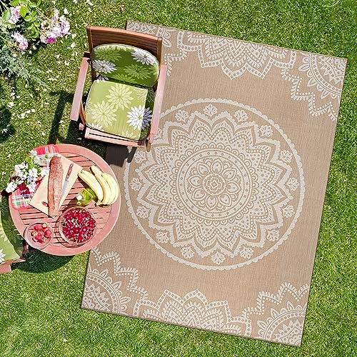 Outdoor Rug 8x10 Modern Area Rugs for Indoor and Outdoor Patios and Porches