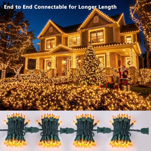 Gold Christmas Lights 300 Count 69.6ft Incandescent String Lights