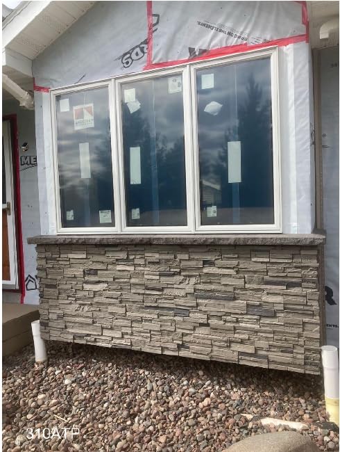 Distinct 6 Pack Faux Stone Wall Panel 48 in x 13 in x 2 in Stacked Stone High Density Polyurethane Wall Siding Panels 24 sq ft (24 Sq Ft)