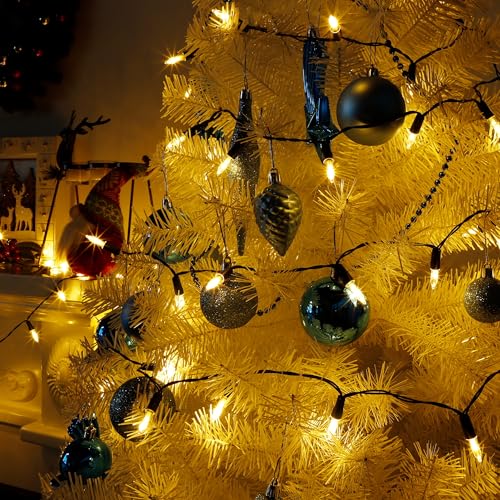 16 Ft 50 LEDs Warm White Christmas String Lights (4 Count)