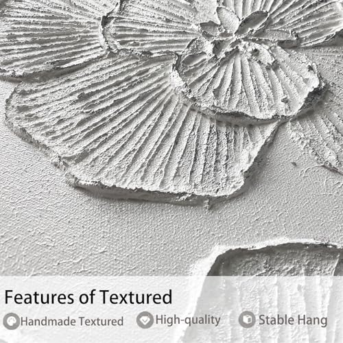 Flower Canvas Wall Art Textured Hand Painted Painting