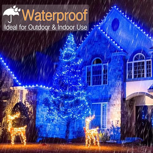 5MM Wide Angle Christmas Lights Blue