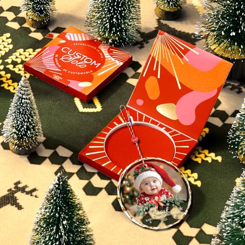 Personalized Babys First Christmas Ornament 2025 Girl Boy