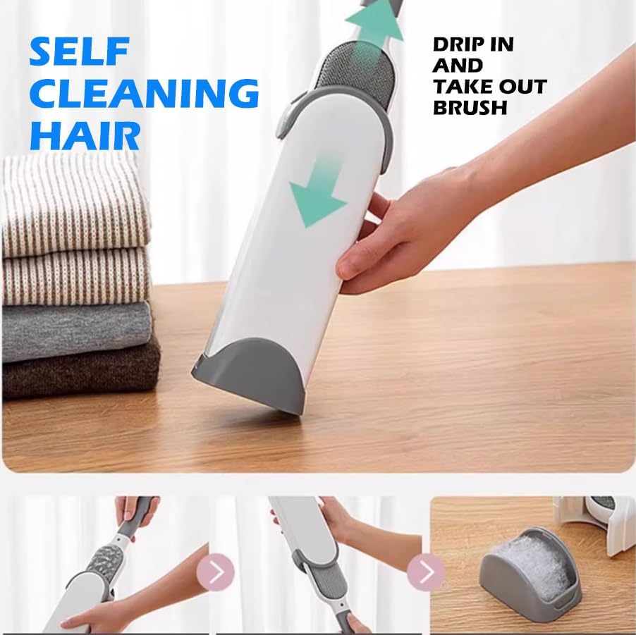 Self-Cleaning Pet Hair Remover, Lint Remover, Cat Fur Bush, Sitcky Roller for Clothes, Reusable Hair Cleaner Brush, Lint Brush for Clothes, Better Than Tapes Roller Brush B (Pink) - HavenBliss Decor